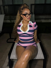 Load image into Gallery viewer, Pink Rugby 2 piece set

